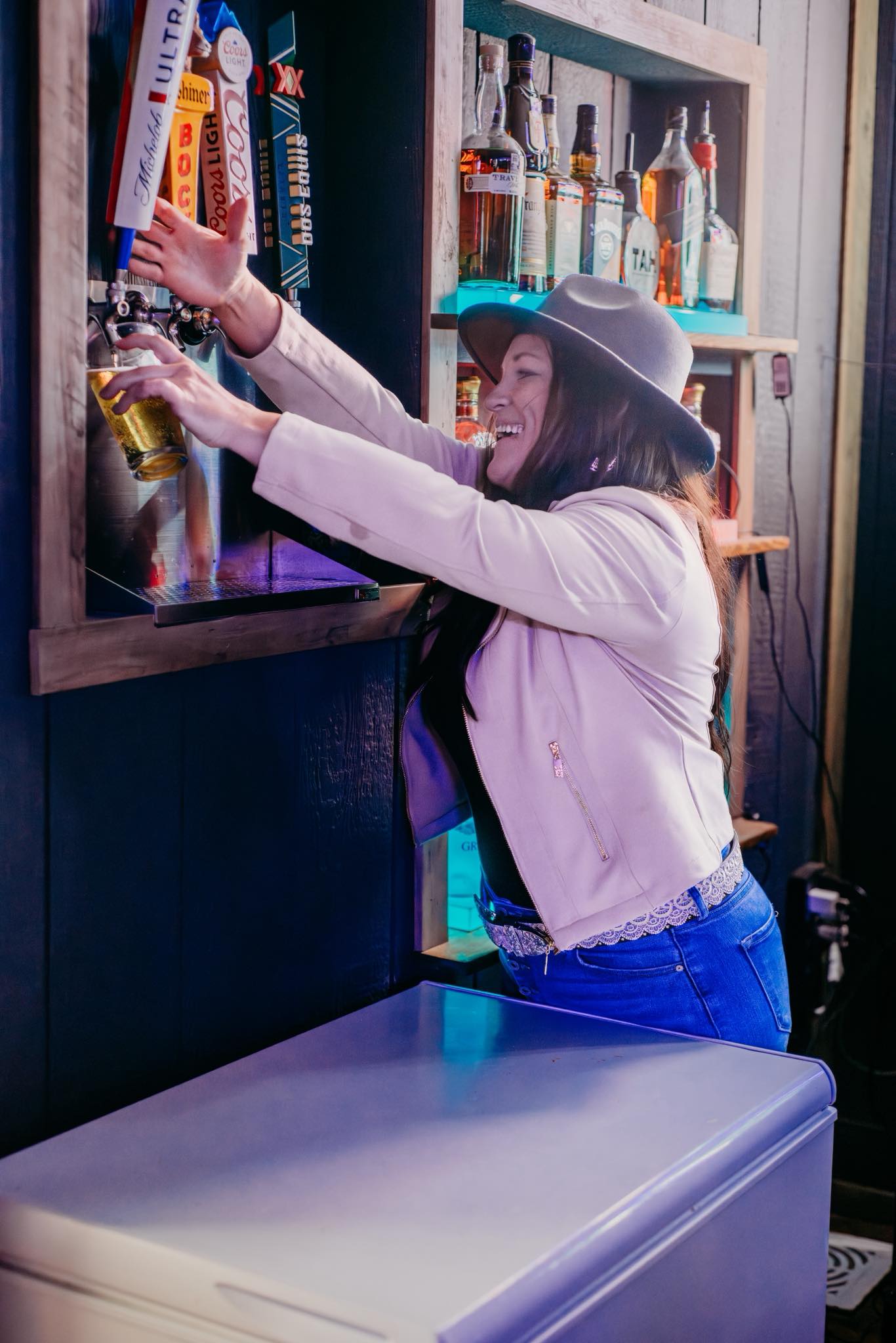 Beer on tap at Backroads